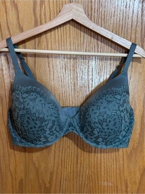 Victoria's Secret Lace Underwire Bra - Slate Green sz 38DD
